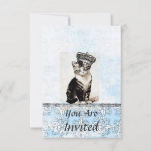 Kitty Vintage avec Invitation Blue Crown