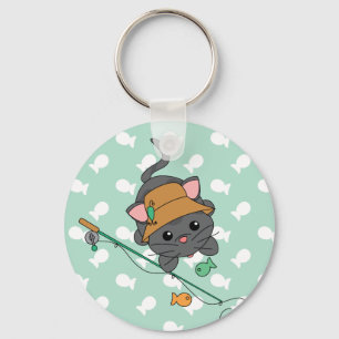 Kitty vissen sleutelhanger
