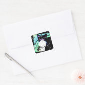 KittyCatSpiderWeb Vierkante Sticker (Envelop)