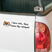 kittykat, ik hou van katten, ze smeren als kip! bumpersticker (Op Truck)