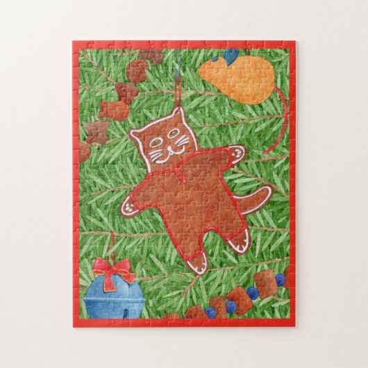 KITTY'S CHRISTMAS TREE 11"x14" Puzzle (Vertical)
