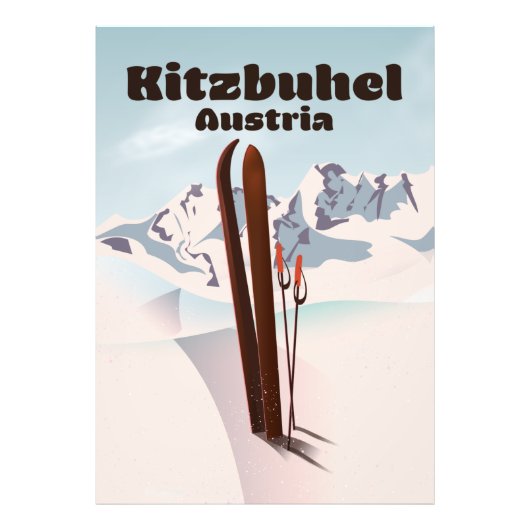 kitzbuhel Austrian ski poster (Voorkant)