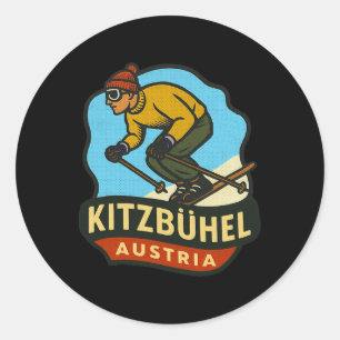 Kitzbühel Oostenrijk Skien Ronde Sticker