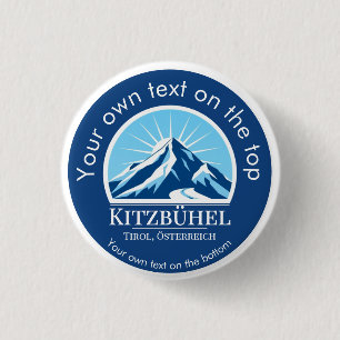 Kitzbühel Tirol Oostenrijk Skigebied Österreich Ronde Button 3,2 Cm