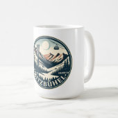 Kitzbuhel Town Oostenrijk SKI resort cadeaus Koffiemok (Voorkant rechts)