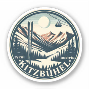 Kitzbuhel Town Oostenrijk SKI resort cadeaus Sticker