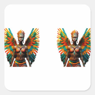 Kivuli Mambo Afrikaanse Tribal Fairy Vierkante Sticker
