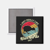 Kiwi & New Zealand Uni-adults Black Cotton, Ly Magneet (Voorkant / Achterkant)