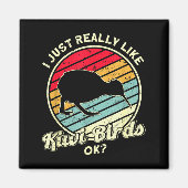 Kiwi & New Zealand Uni-adults Black Cotton, Ly Magneet (Voorkant)