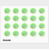 Kiwi - Autocollant rond classique (Feuille)