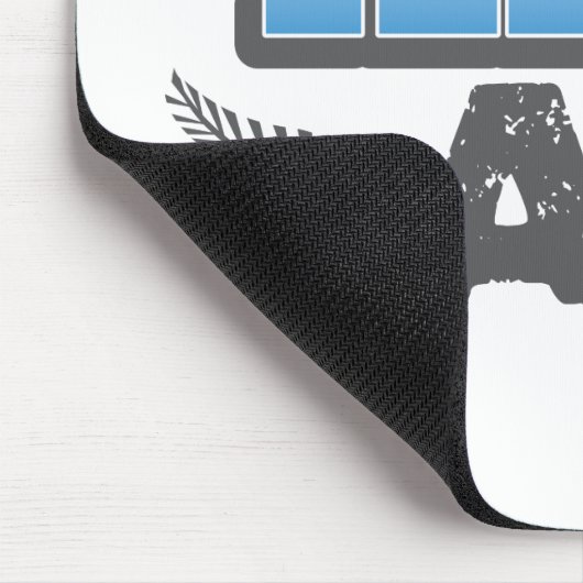 Kiwi az in blauw en zilver muismat (Hoek)