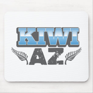 Kiwi az in blauw en zilver muismat