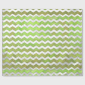 Kiwi Bash Green Chevron Pattern Cadeaupapier (Vlak)