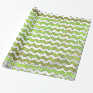 Kiwi Bash Green Chevron Pattern Cadeaupapier