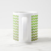 Kiwi Bash Green Chevron Pattern Extra Grote Mok (Achterkant)