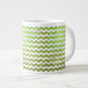 Kiwi Bash Green Chevron Pattern Extra Grote Mok