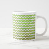 Kiwi Bash Green Chevron Pattern Extra Grote Mok (Rechts)