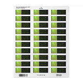 Kiwi Bash Green en Black Monogram Etiket (Full Sheet)