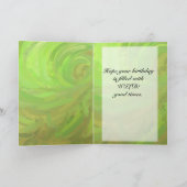 Kiwi Bash Green en Black Monogram Kaart (Binnen)