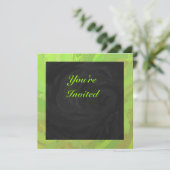 Kiwi Bash Green en Black Monogram Kaart (Staand voorkant)