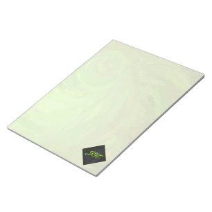 Kiwi Bash Green en Black Monogram Notitieblok