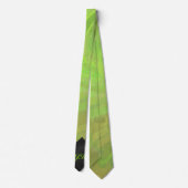 Kiwi Bash Green en Black Monogram Stropdas (Achterkant)
