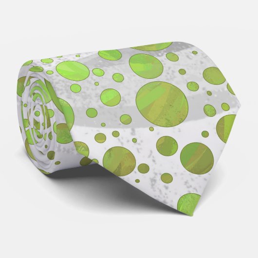 Kiwi Bash Green Polka Dot Stropdas (Opgerold)