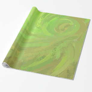 Kiwi Bash Green Swirl Cadeaupapier