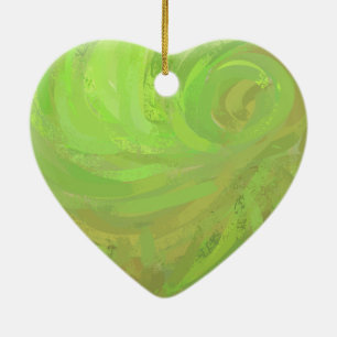Kiwi Bash Green Swirl Keramisch Ornament