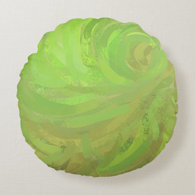 Kiwi Bash Rond Kussen (Voorkant)