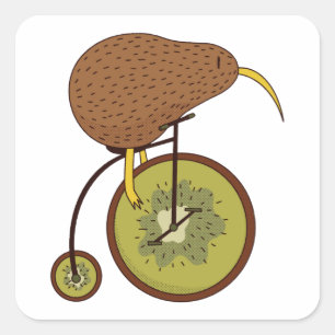 Kiwi Bike Vierkante Sticker