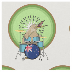 Kiwi Bird Drummer Stof