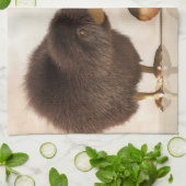 Kiwi Bird en Kiwivruchten Theedoek (Gevouwen)