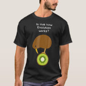 Kiwi Bird Evolution Funny Kiwi Fruit Pun Gift T-shirt (Voorkant)