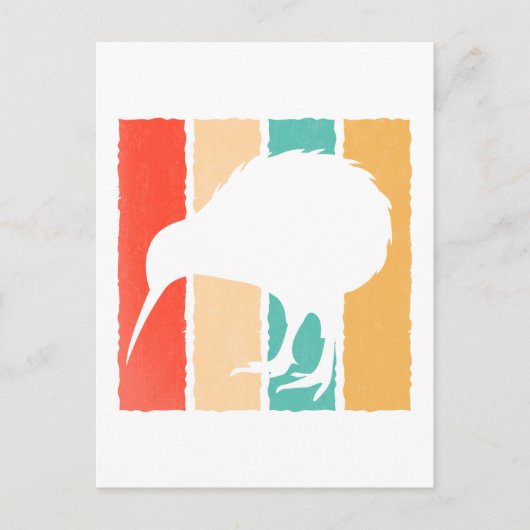 Kiwi Bird Lover Retro Style Kiwi Bird Briefkaart (Voorkant)