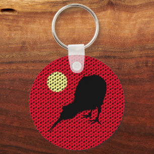 Kiwi Bird, Moon & New Zealand text/Bro Mode Sleutelhanger