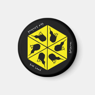 Kiwi Bird & New Zealand/Aotearoa Islands (pizza) Magneet