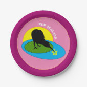 Kiwi Bird & New Zealand / assiettes de fête (Devant)