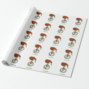 Kiwi Bird on a Unicycle Funny Cartoon Cadeaupapier