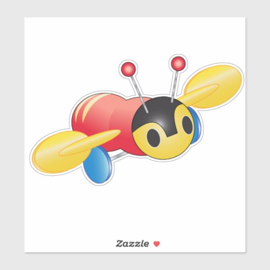 Kiwi Buzzy Bee Sticker (Vel)