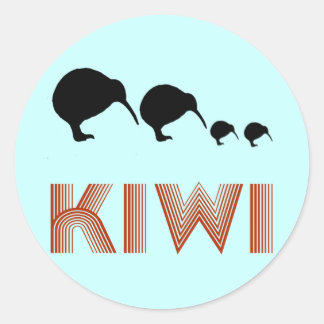 Kiwi Familie Retro Nieuw-Zeeland Sticker