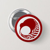 Kiwi Fern Disk Ronde Button 5,7 Cm (Voorkant /achterkant)