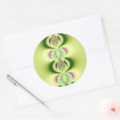 Kiwi Fine Fractal Art Ronde Sticker (Envelop)