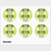Kiwi Fine Fractal Art Ronde Sticker (Vel)