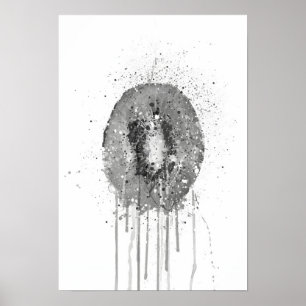 Kiwi Fruit Grijs Poster