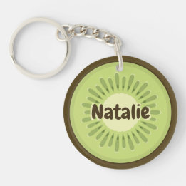 Kiwi Fruit Name Label Sleutelhanger