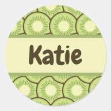 Kiwi Fruit Pattern Label