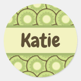 Kiwi Fruit Pattern Label