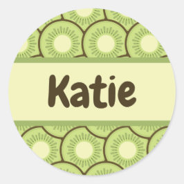 Kiwi Fruit Pattern Label