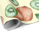 Kiwi Fruit Pattern Wrapping Paper Cadeaupapier (Rol Hoek)